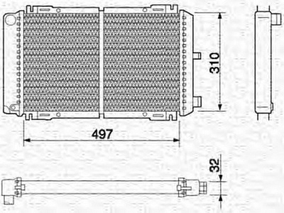 MAGNETI MARELLI 350213460000 -  Радиатор, охлаждение двигателя